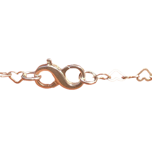 Stormie Black Onyx Heart Necklace set in Sterling Silver with heart tiny chain