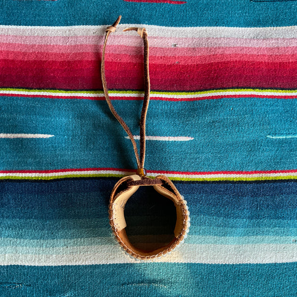 citrine bracelet top view on blue background stormie art jewelry