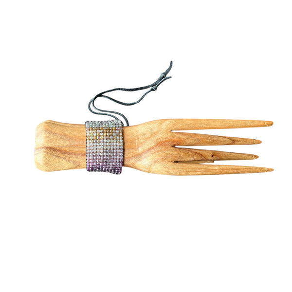 Front view Stormie purple gemstone bracelet