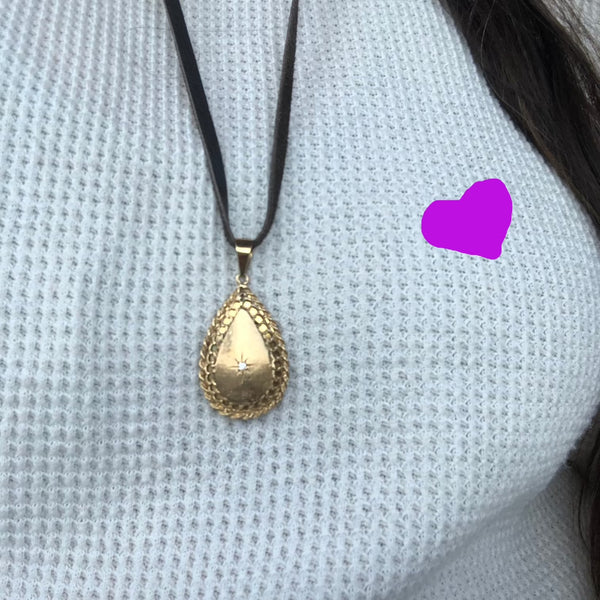Gold Teardrop Locket