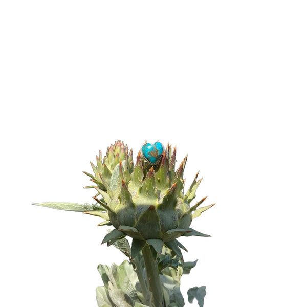 Heart Turquoise Ring Size 7.5