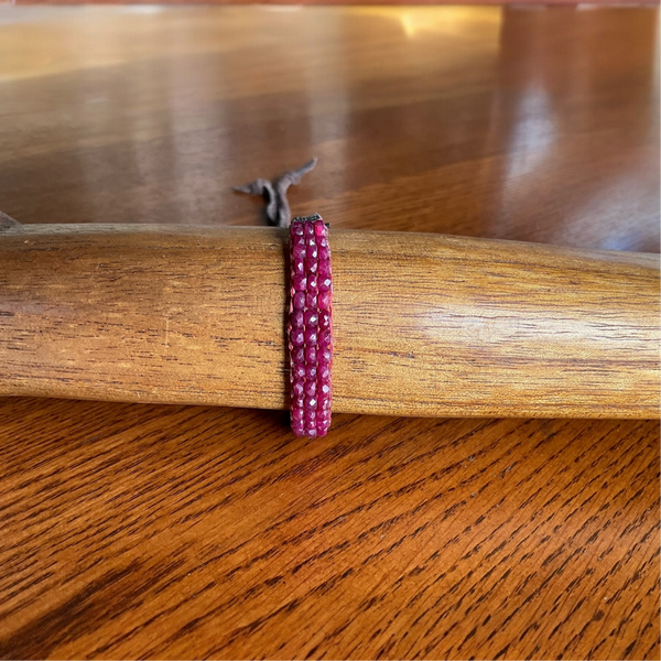 ruby bracelet stormie art front view on maninque