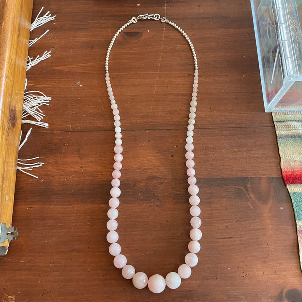 Rose Quartz Beaded Necklace
