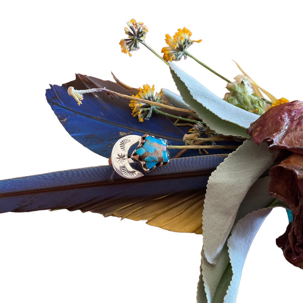 Turquoise Star and Moon Rings