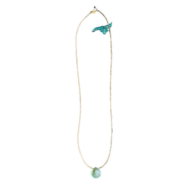 Chalcedony Teardrop Necklace