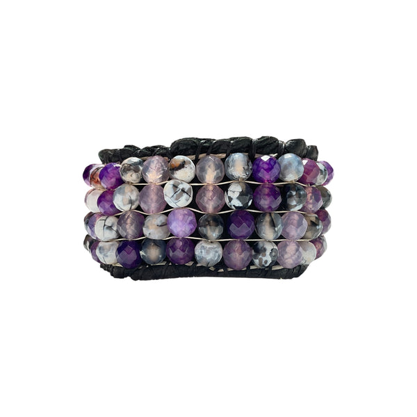 purple agate bracelet front