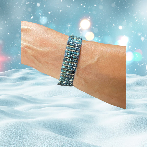 Blue Tourmaline Cosmic Power Bracelet