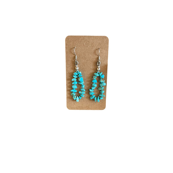 Stormie’s Turquoise Nugget Earrings with Antique Beads