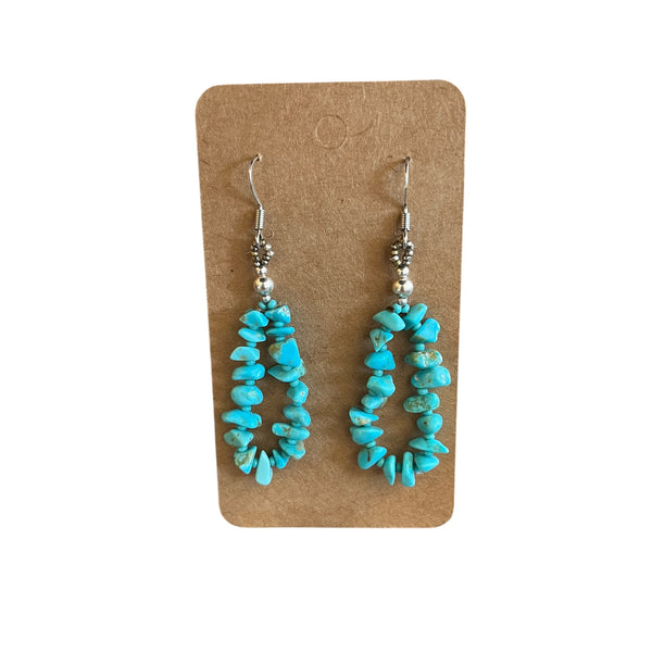 Stormie’s Turquoise Nugget Earrings with Antique Beads