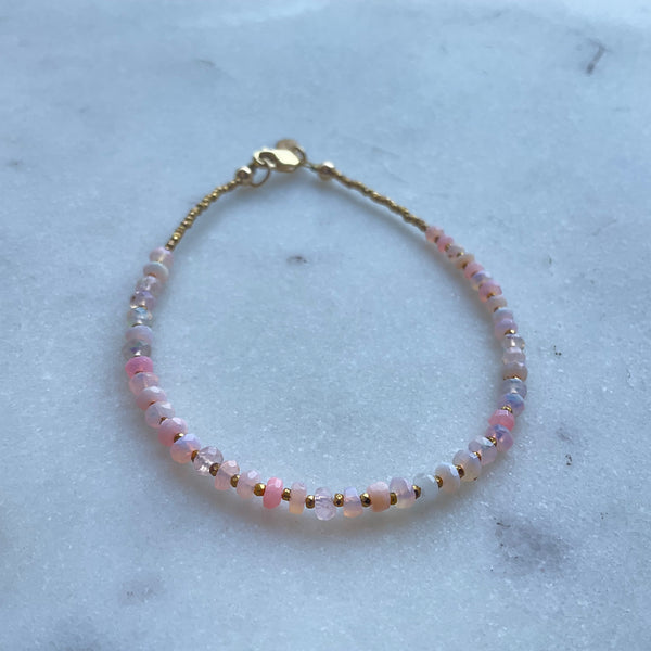 Pink opal bracelet