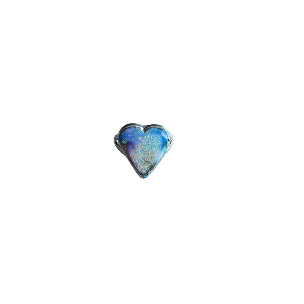 Opal Aura Heart Ring size 8