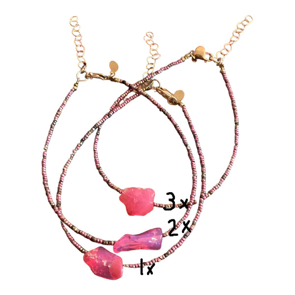 Pink Opal Nugget Bracelet
