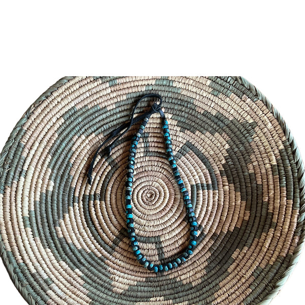 Blue Turquoise Leather Hatband