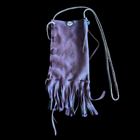 Stand into the Storm Bison Beaded Pouch