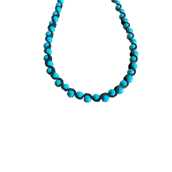 Turquoise Zig-Zag Design Hatband