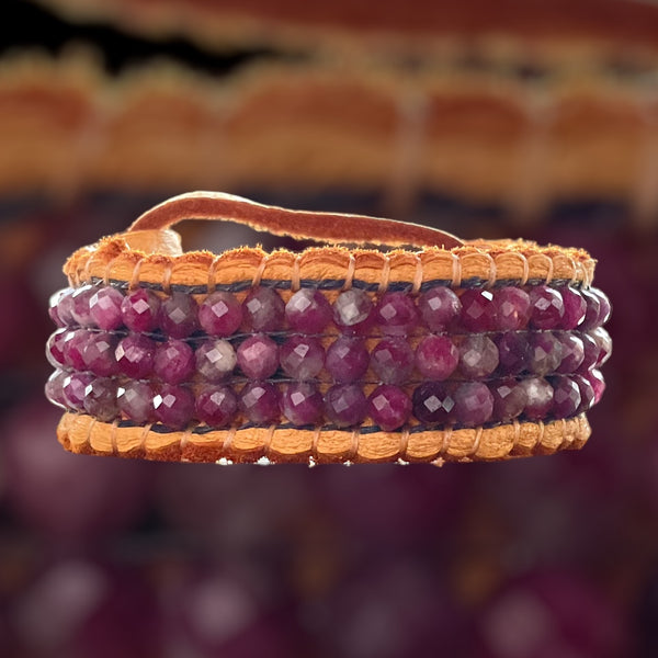 Brilliant Ruby Love Token Bracelet