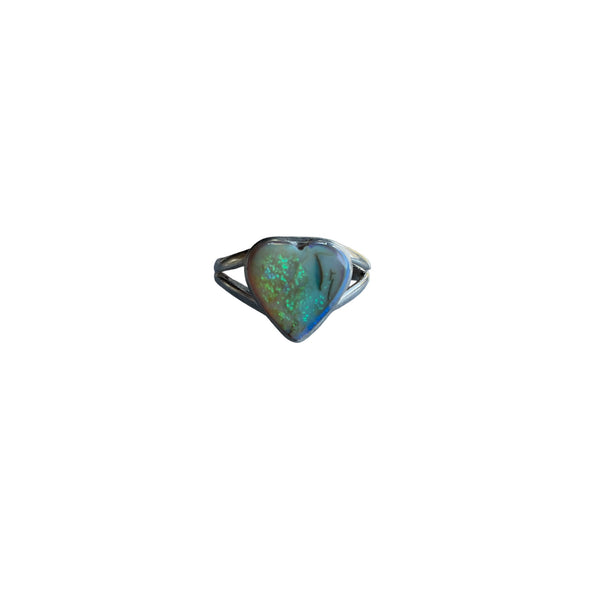 Heart Shaped Opal Ring size 9.5