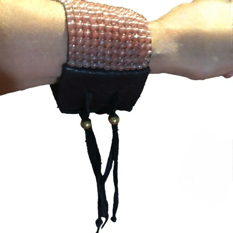 Pink Large Rose Quartz Cuff Bracelet