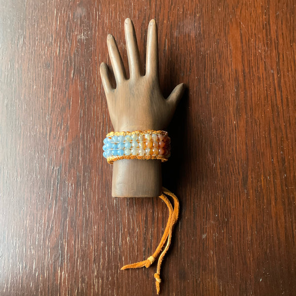 Natural Agate Beaded Bracelet