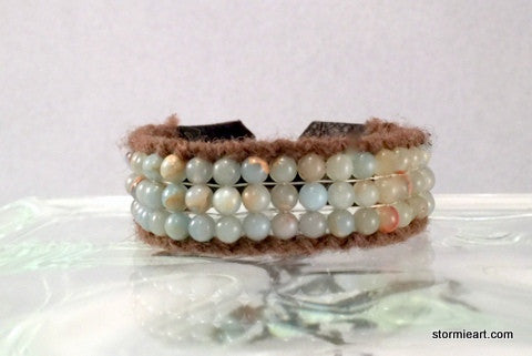 Snakeskin Jasper & Bison Bracelet