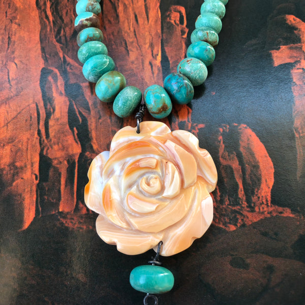 Rose Turquoise Necklace