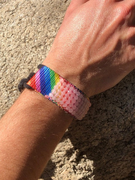 Rose Quartz Rainbow Bracelet