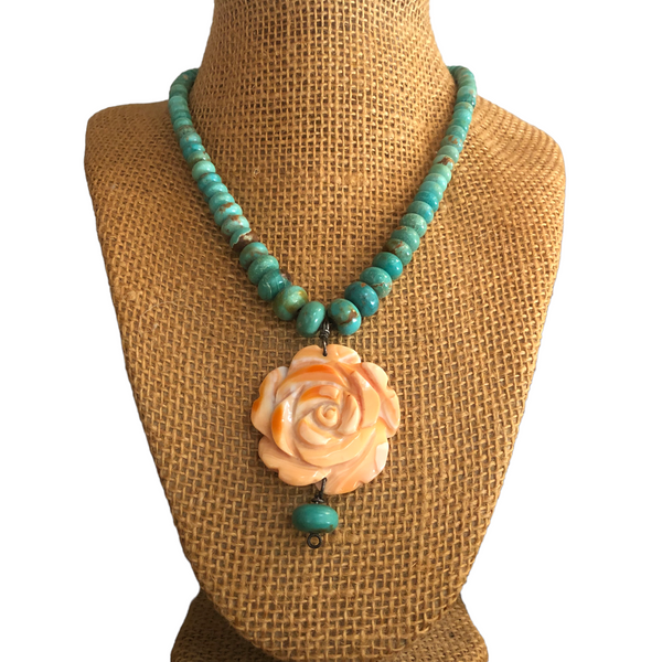 Rose Turquoise Necklace