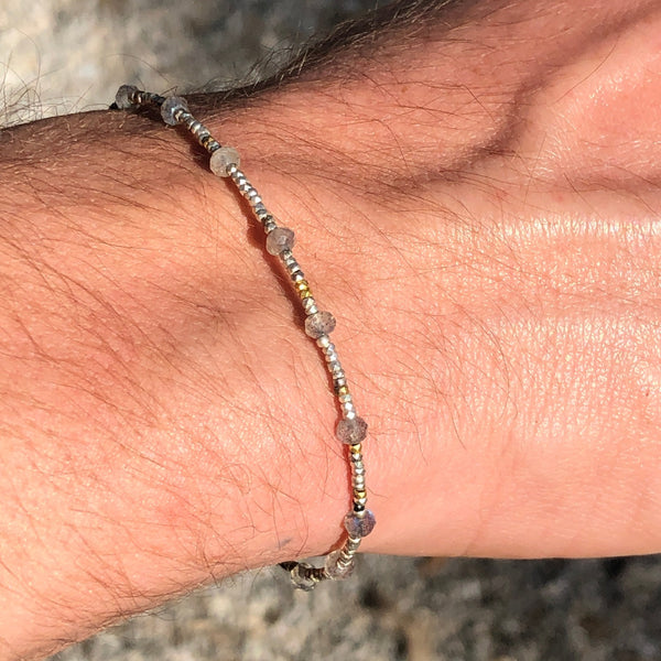 Labradorite Beaded Bracelet