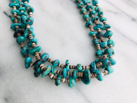 heishi turquoise necklace