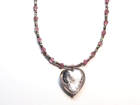 Pink Heart Necklace