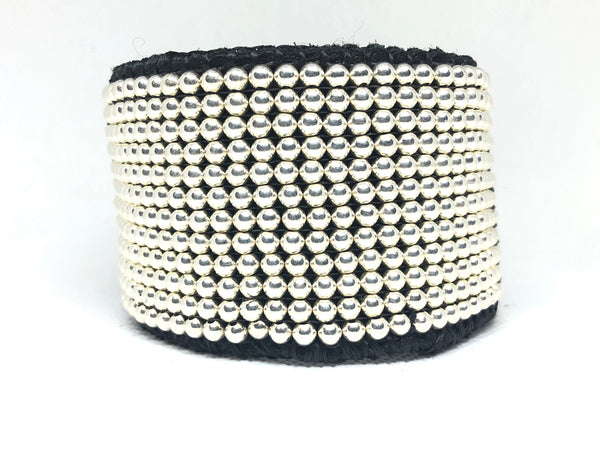 Sterling Beaded Cuff