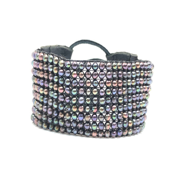 Black Pearl Beaded Bracelet