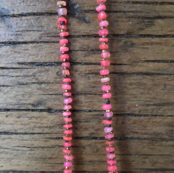 Hot Pink Opal Necklace