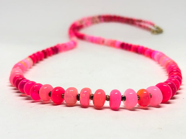 Hot Pink Opal Necklace