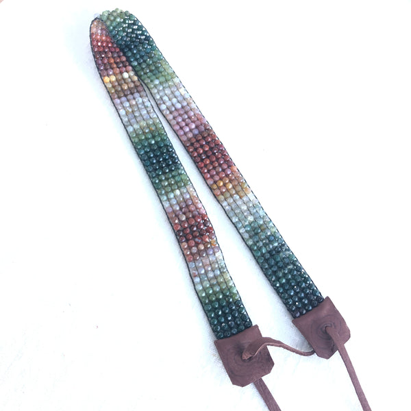 Indian Plum Agate Beaded Hatband