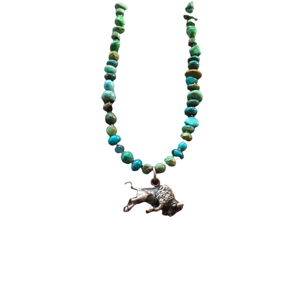 Turquoise Bison Necklace