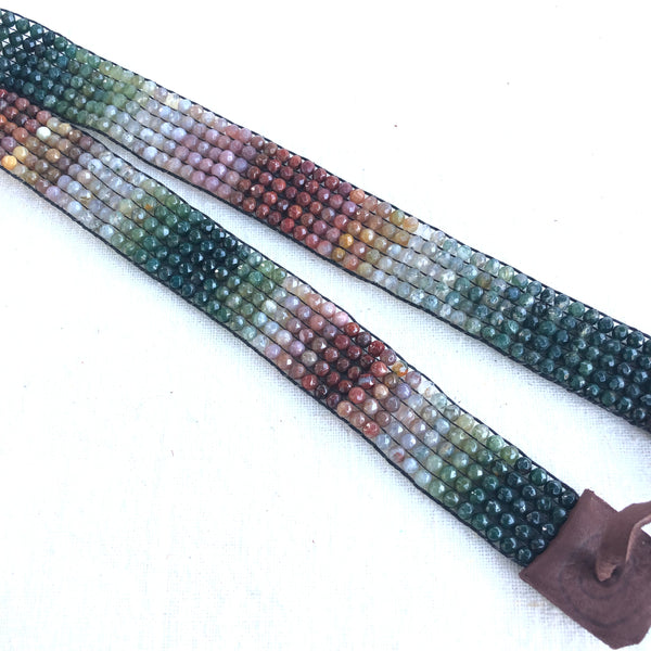 Indian Plum Agate Beaded Hatband