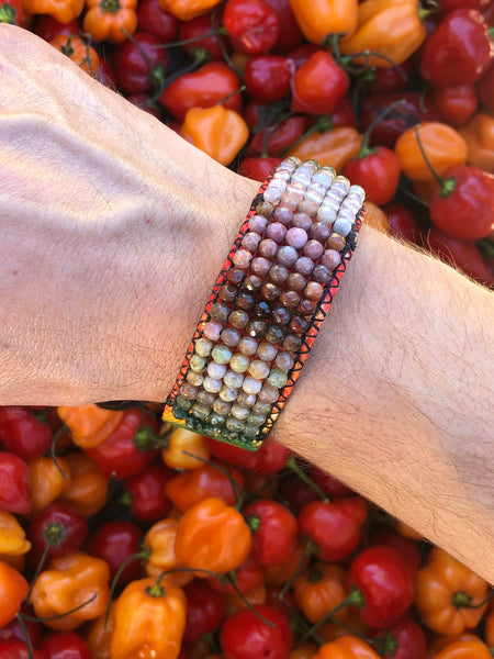 Purple Plum Agate Vegan Bracelet