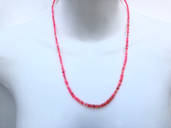 Hot Pink Opal Necklace