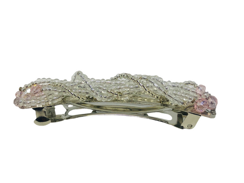 Rose Beaded Hair Barrette