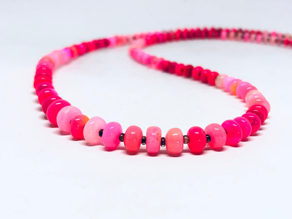 Hot Pink Opal Necklace