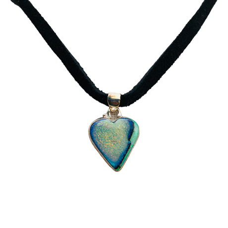 opal heart necklace