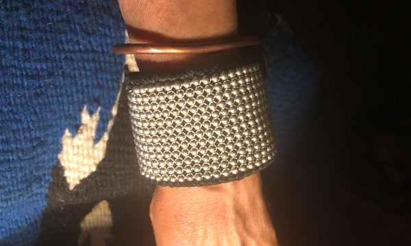 Sterling Beaded Cuff