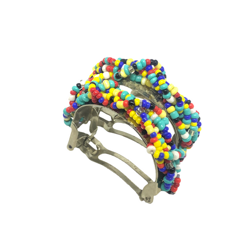 Rose Beaded Hair Barrette