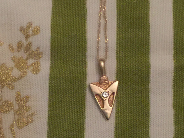 One Golden Arrowhead Necklace