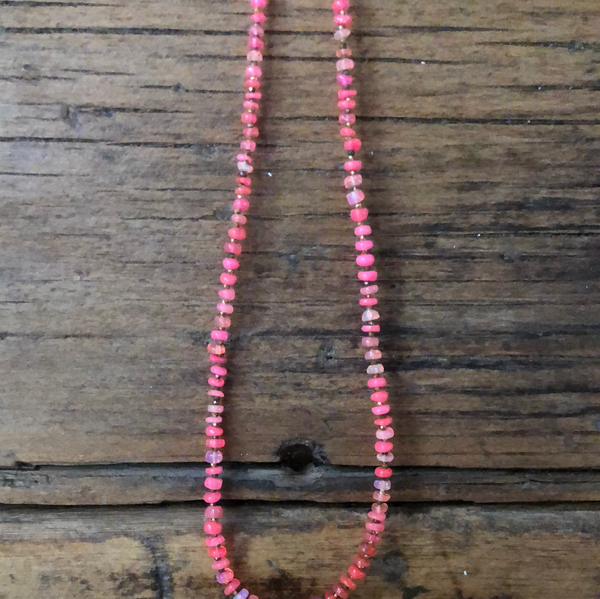 Hot Pink Opal Necklace