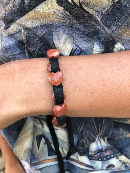 Sunstone Heart Bracelet