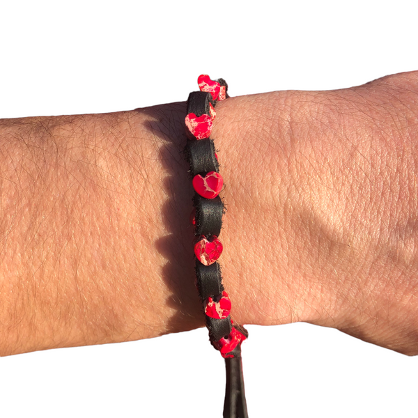 Red Jasper Heart Bracelet