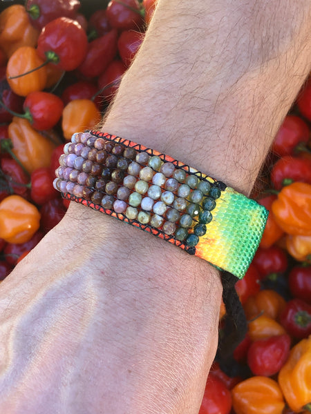 Purple Plum Agate Vegan Bracelet