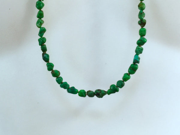 Open Heart Green Turquoise Necklace